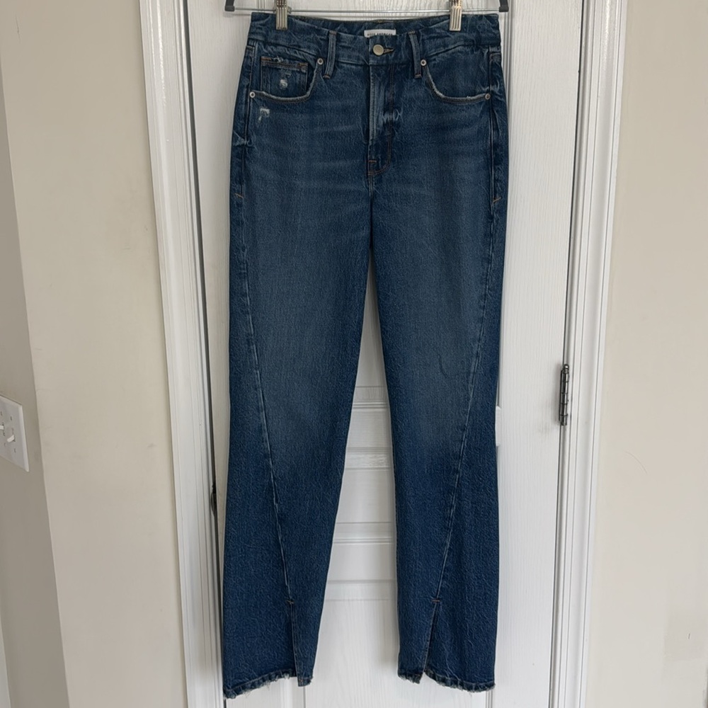 Good American Good Icon Twisted Slit Denim Jeans - Picture 6 of 11